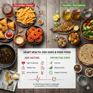How Much of an Impact Does My Intake of Desi Ghee and Fried Street Food Have on My Cardiac Health?